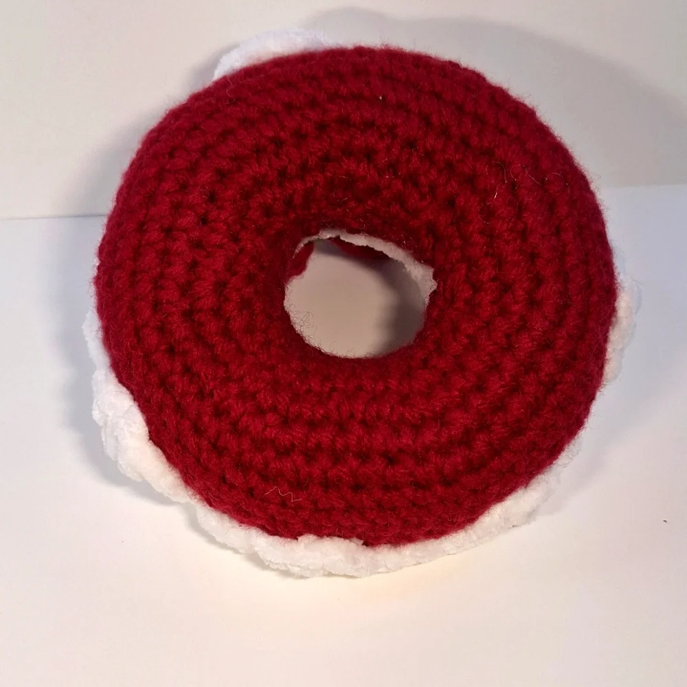 Handmade Amigurumi Decadent Red Velvet Donut